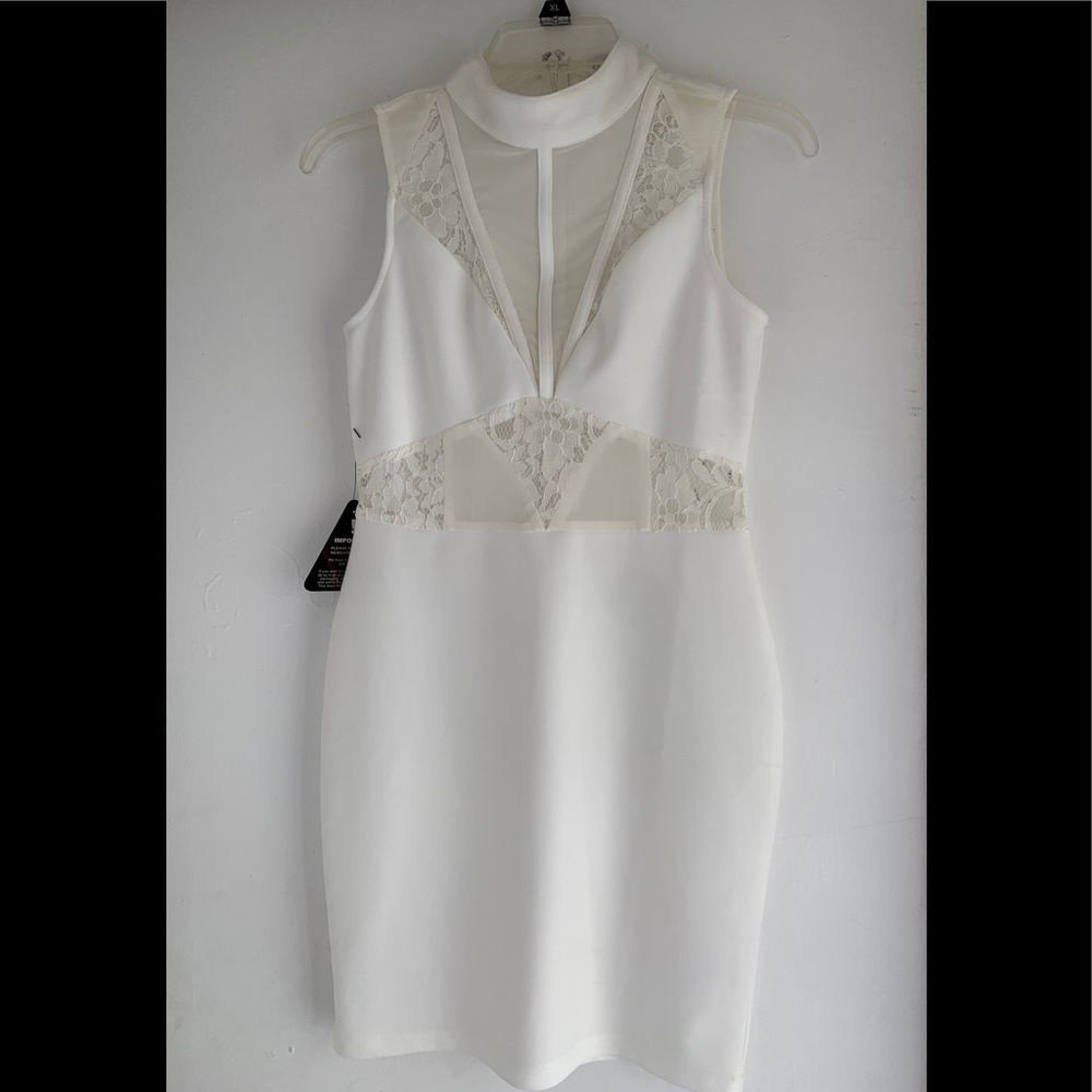 Rare London Bodycon Dress- White(6)